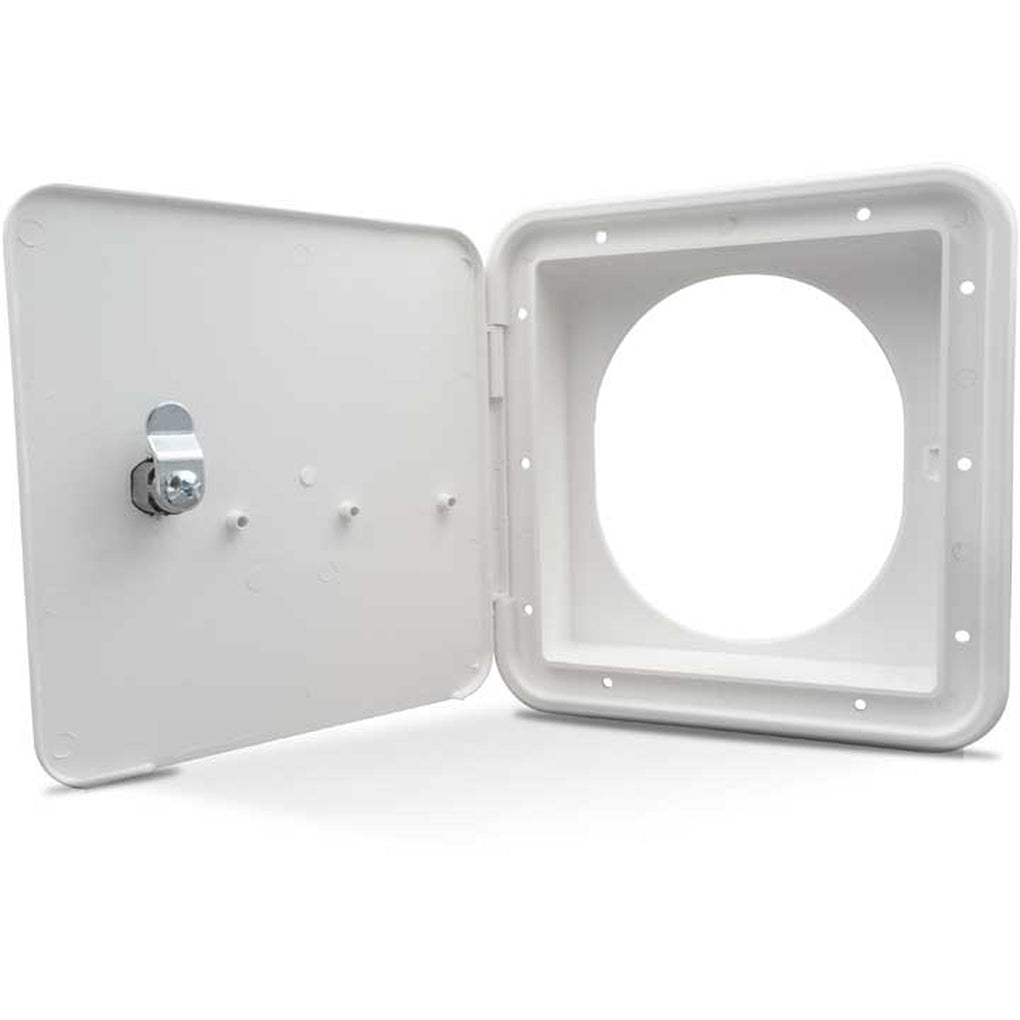B&B Molders 94304 Fuel Hatch W/Oval Back Key Lock Polar White