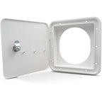 B&B Molders 94304 Fuel Hatch W/Oval Back Key Lock Polar White