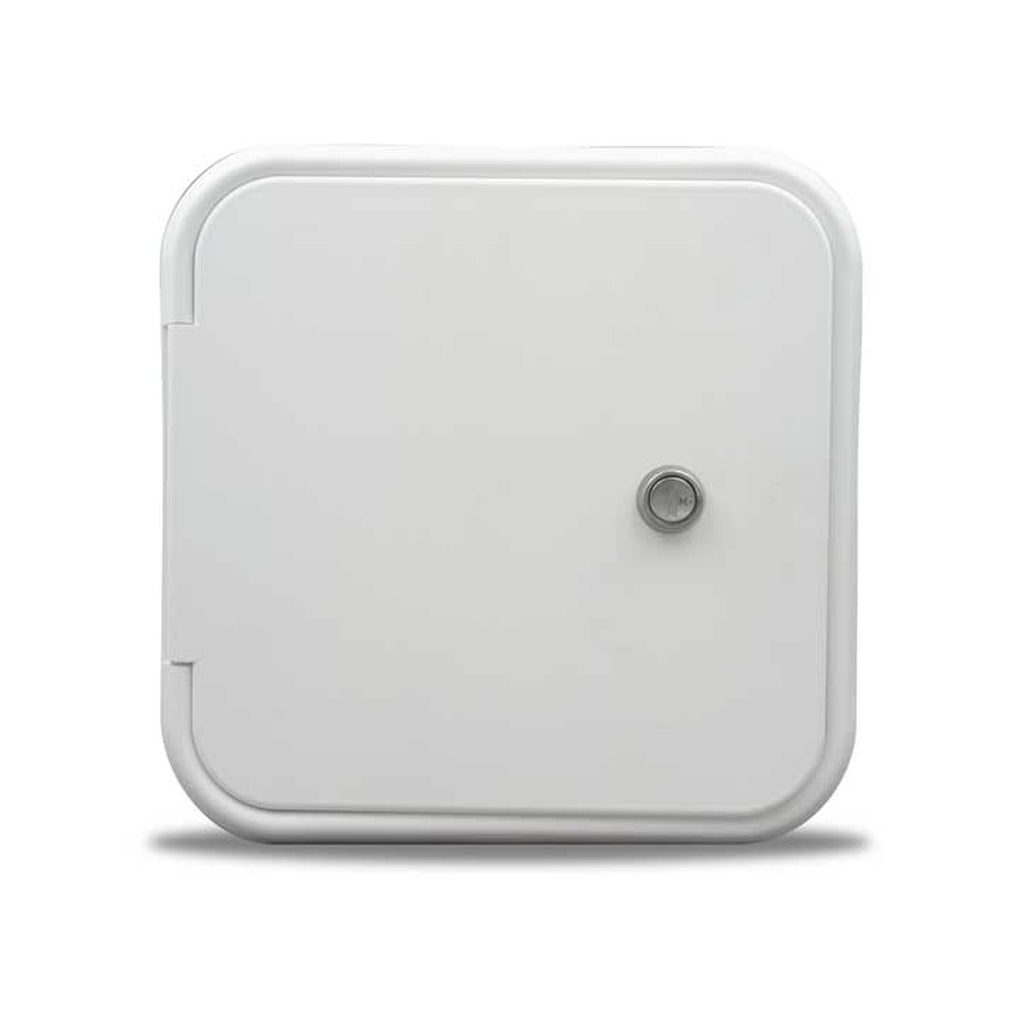 B&B Molders 94312 Multipurpose/Fuel Hatch W/Slant Back Key Lock Polar White