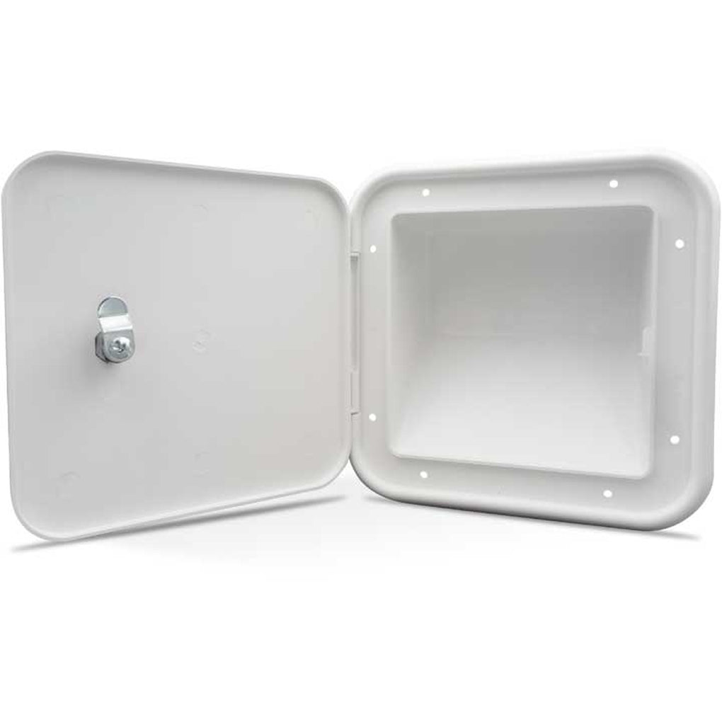 B&B Molders 94312 Multipurpose/Fuel Hatch W/Slant Back Key Lock Polar White