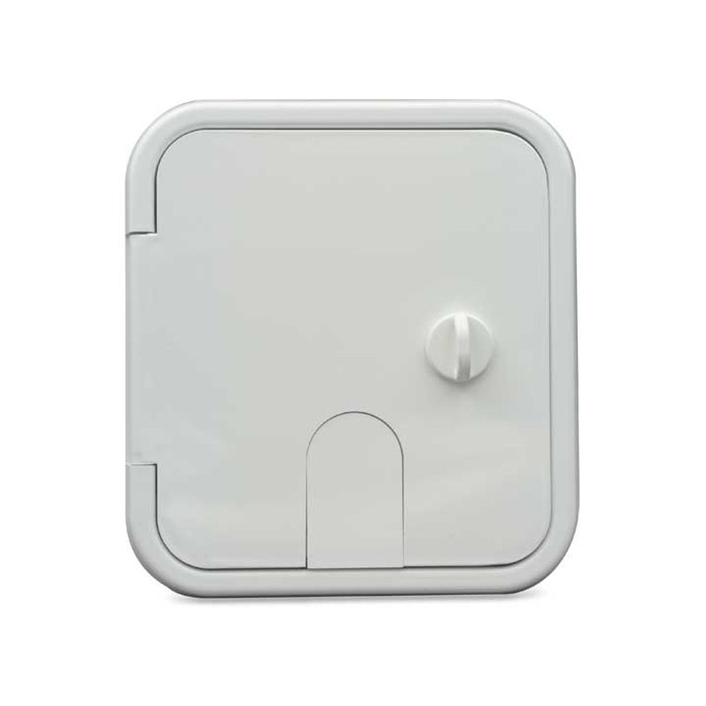 B&B Molders 94333 Small 30/50 Amp Electric Cable Hatch Thumb Lock Polar White