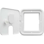 B&B Molders 94333 Small 30/50 Amp Electric Cable Hatch Thumb Lock Polar White