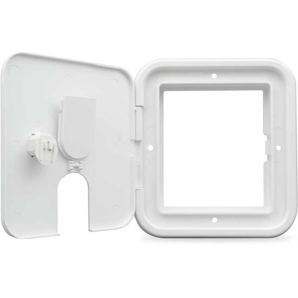 B&B Molders 94333 Small 30/50 Amp Electric Cable Hatch Thumb Lock Polar White