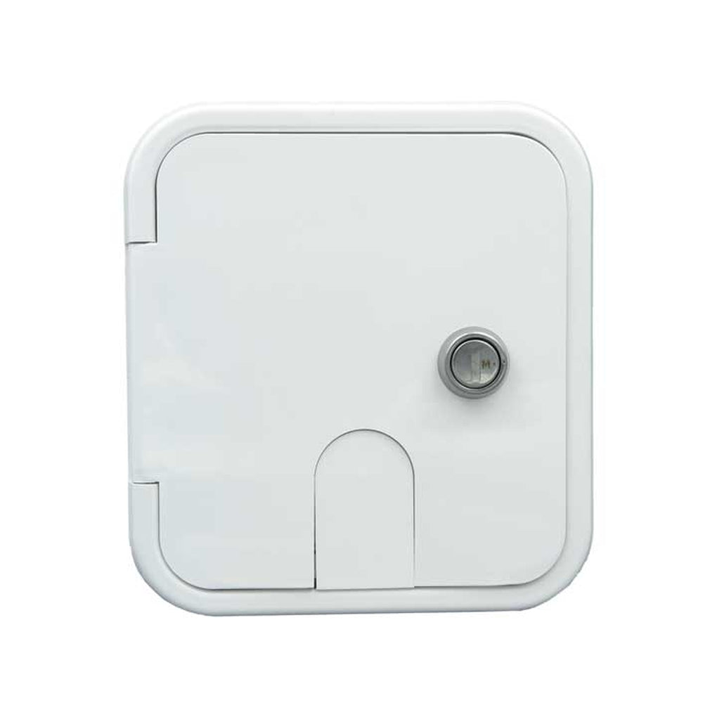 B&B Molders 94334 Small 30/50 Amp Electric Cable Hatch Key Lock Polar White