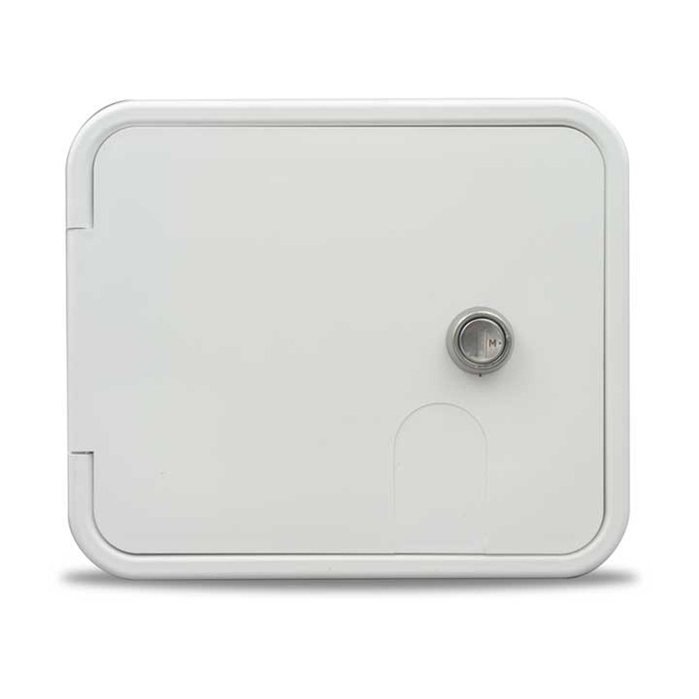 B&B Molders 94335 Medium 30/50 Amp Electric Cable Hatch Key Lock Polar White
