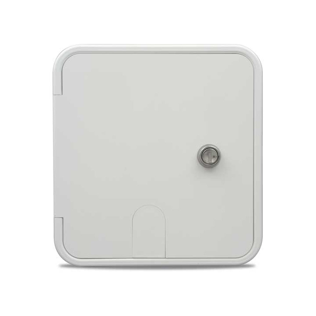 B&B Molders 94337 Large 30/50 Amp Electric Cable Hatch Key Lock Polar White