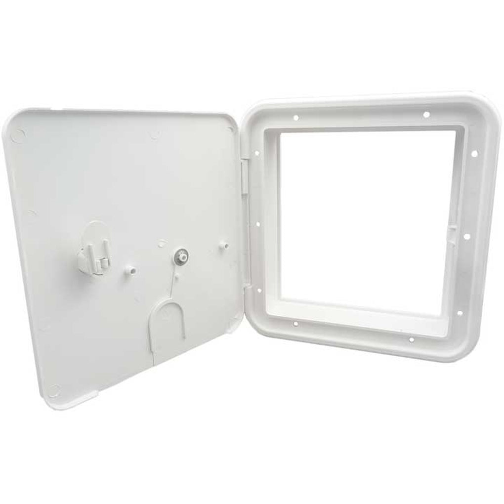 B&B Molders 94339 Large 30/50 Amp Electric Cable Hatch Thumb Lock Polar White