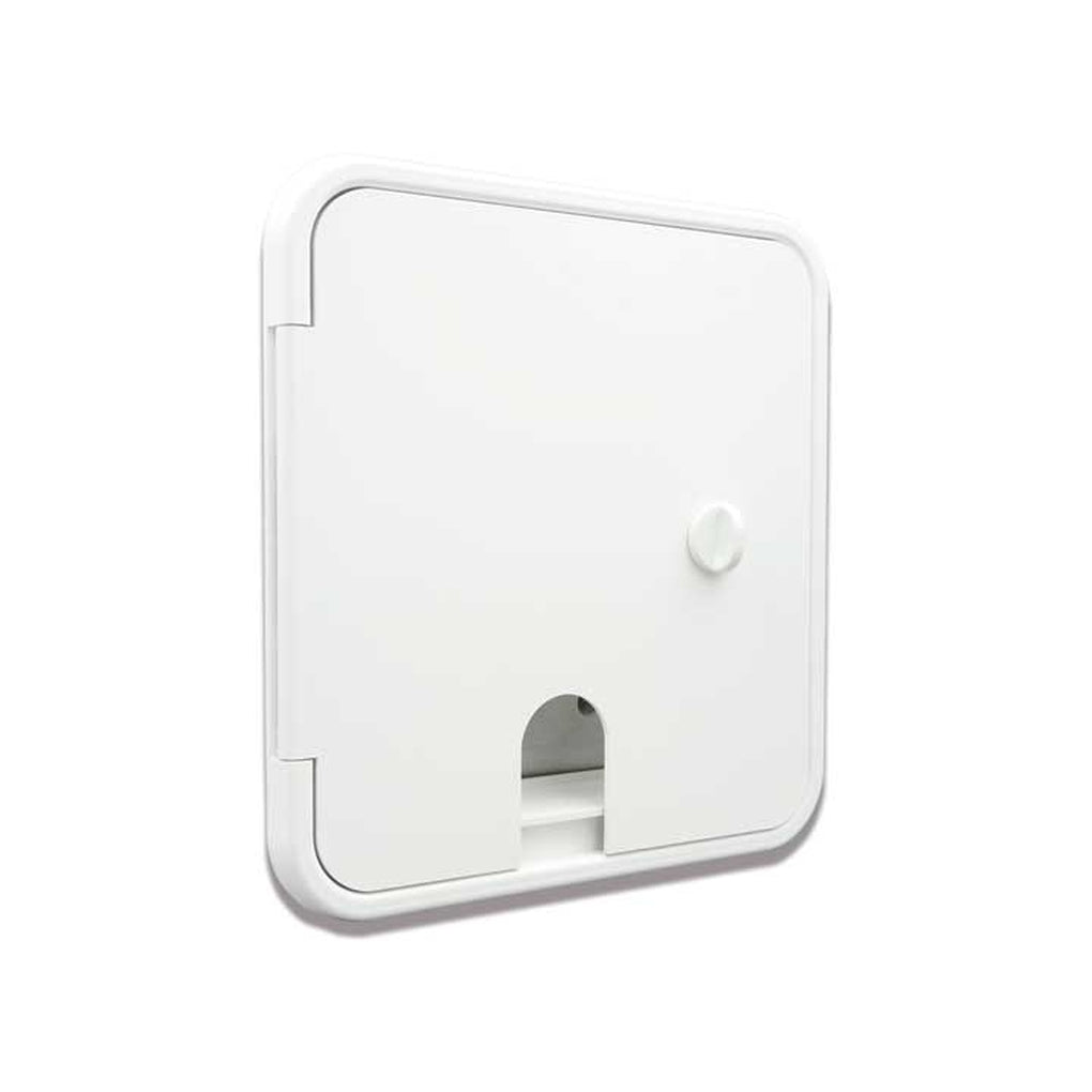 B&B Molders 94339 Large 30/50 Amp Electric Cable Hatch Thumb Lock Polar White