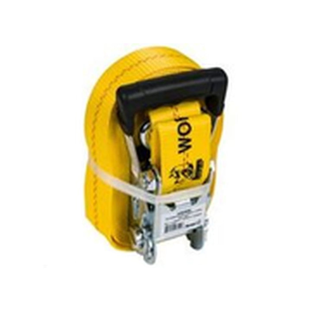 Buyers Products 5483000 30 Ft Yellow Commercial Grade Ratchet Strap With Rubber Grips J Hooks