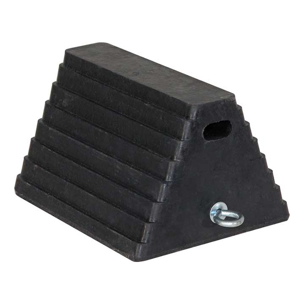 Buyers Products WC1086 Rubber Wheel Chock W/Chain Eye 10In X 8In X 6In