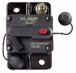 Bussmann CB185-50 High Amp Circuit Breaker Type III Switchable/Waterproof Flush-Mount 50A