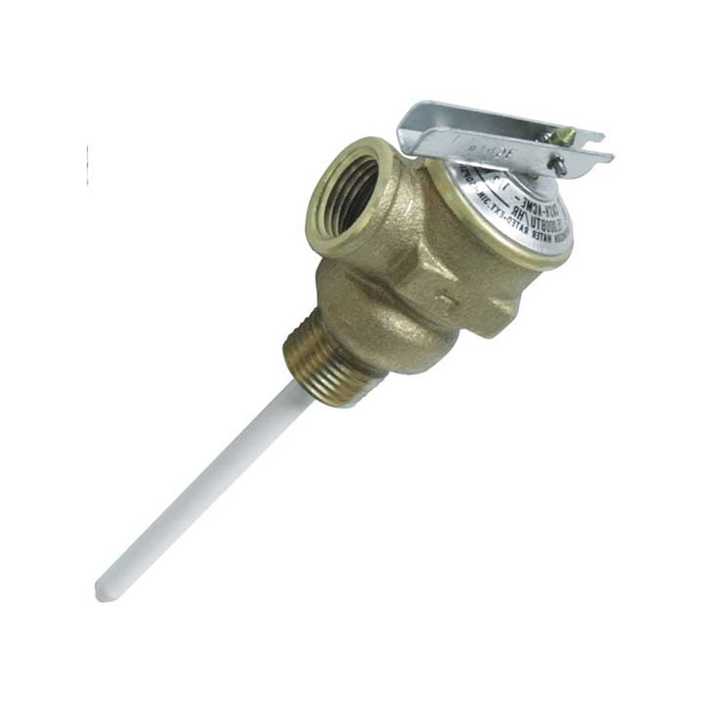 Camco 10421 T & P Valve 1/2In w/4In Probe Coated 150Psi