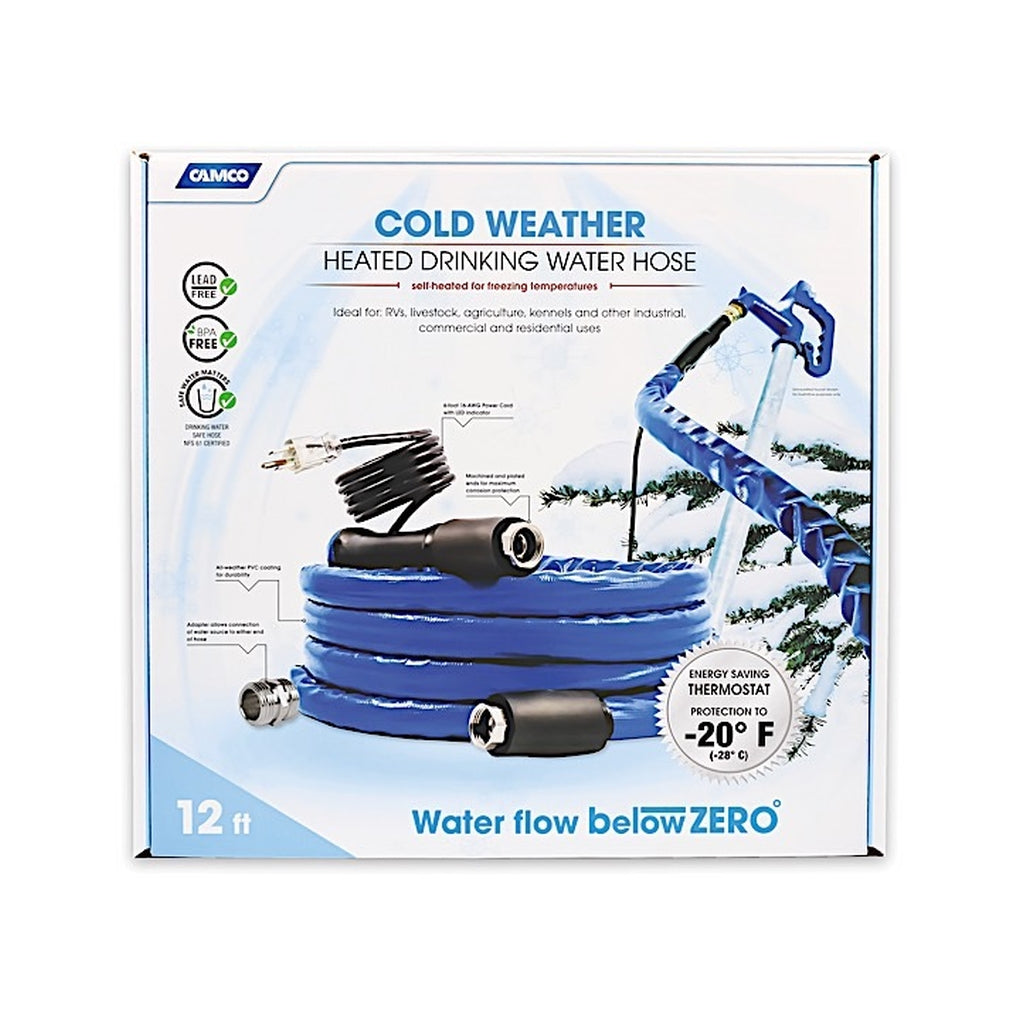 Camco 22910 Heated Drinking Water Hose -20 12' 5/8'' ID