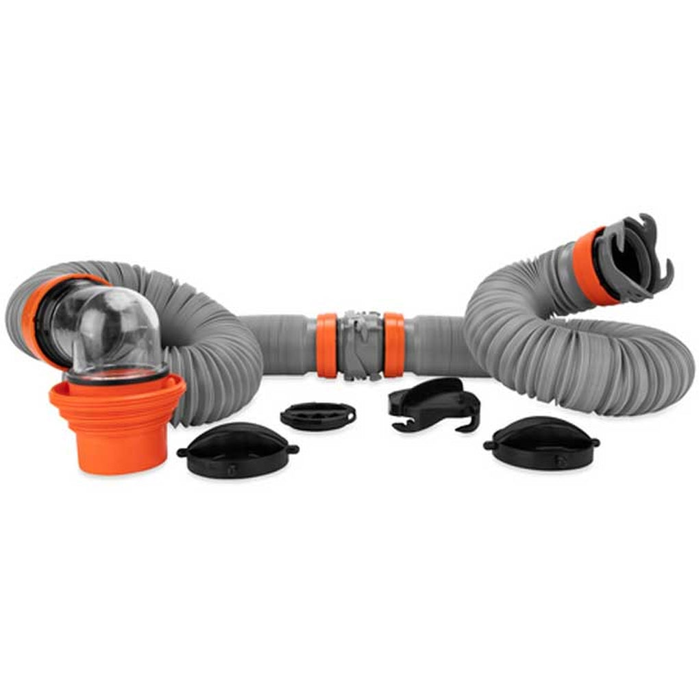 Camco 39390 Rhinox 20 Sewer Hose Kit W/4N1 Elbow Caps (E/F)