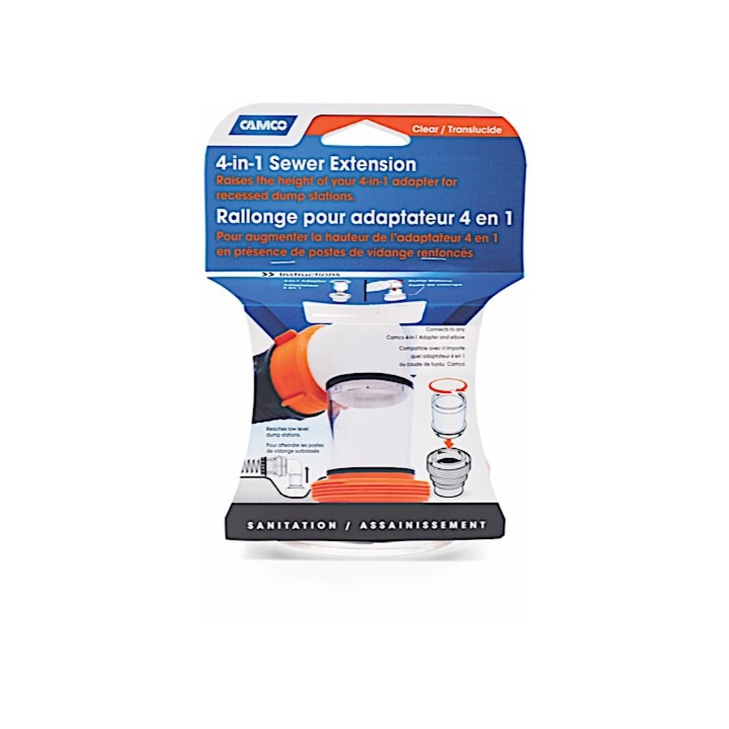 Camco 39735 Sewer Extension Universal Clear & 4N1