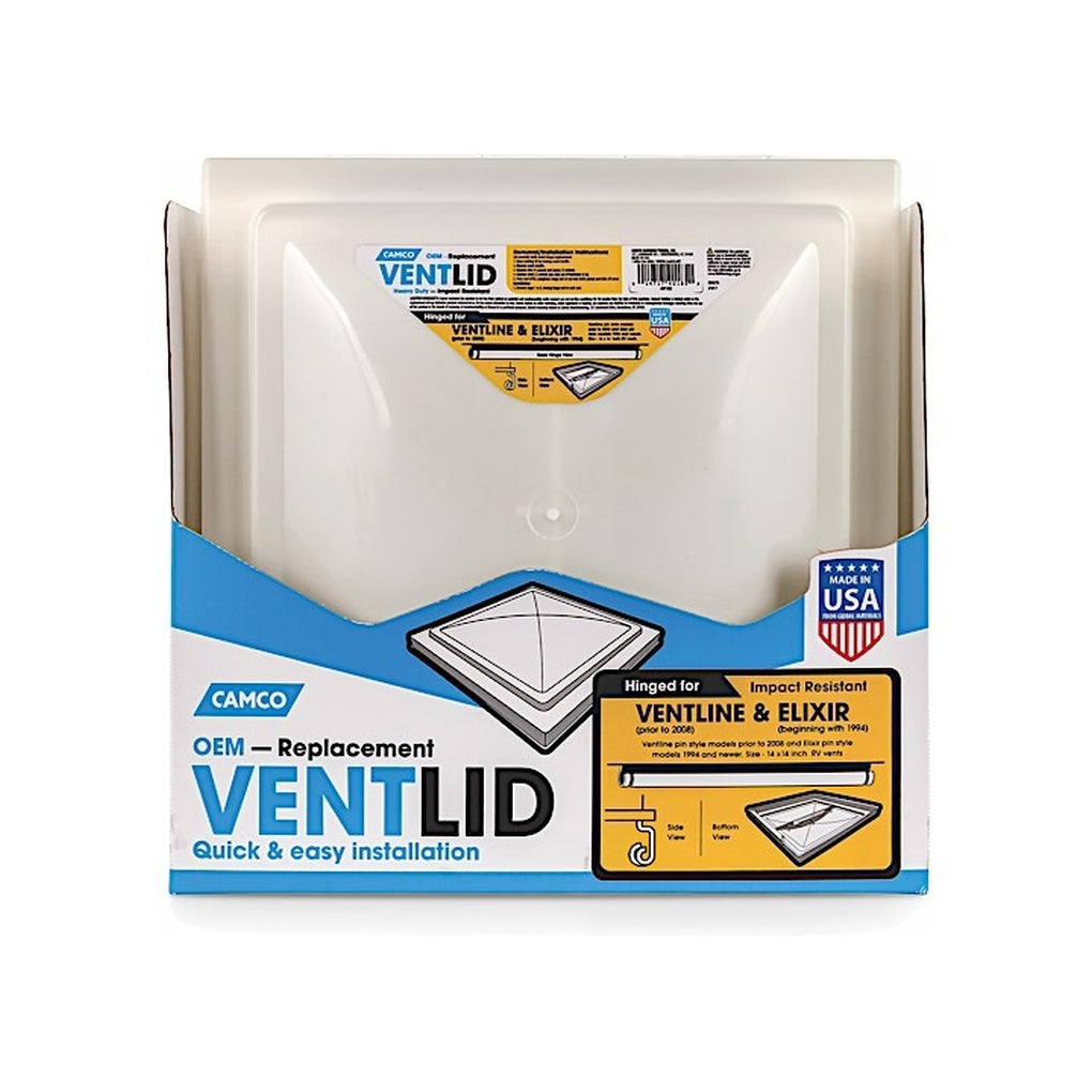 Camco 40185 Vent Lid Ventline Pre 08/Elixir 94 Up White
