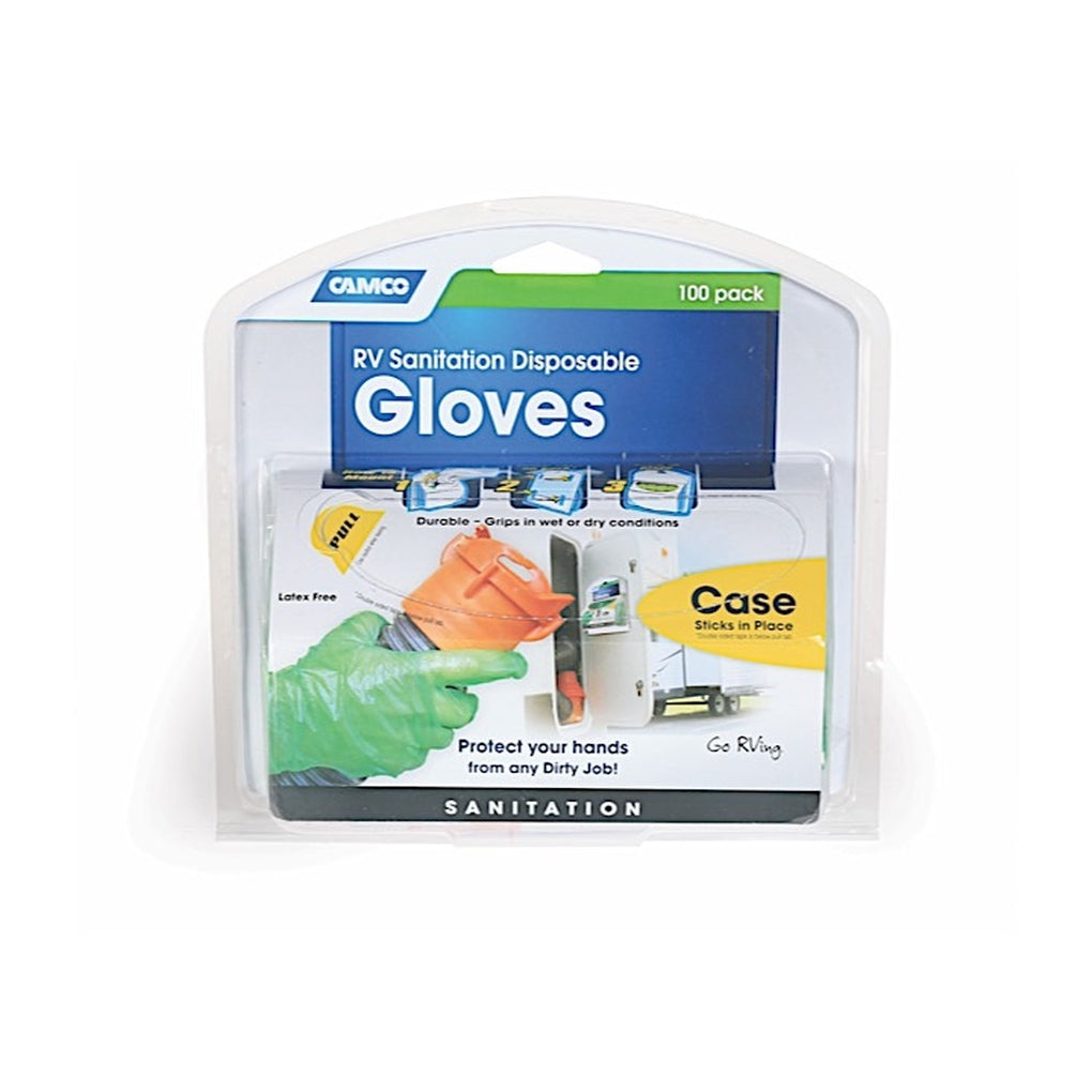 Camco 40285 Disposable Dump Gloves 100 Ct Light Green