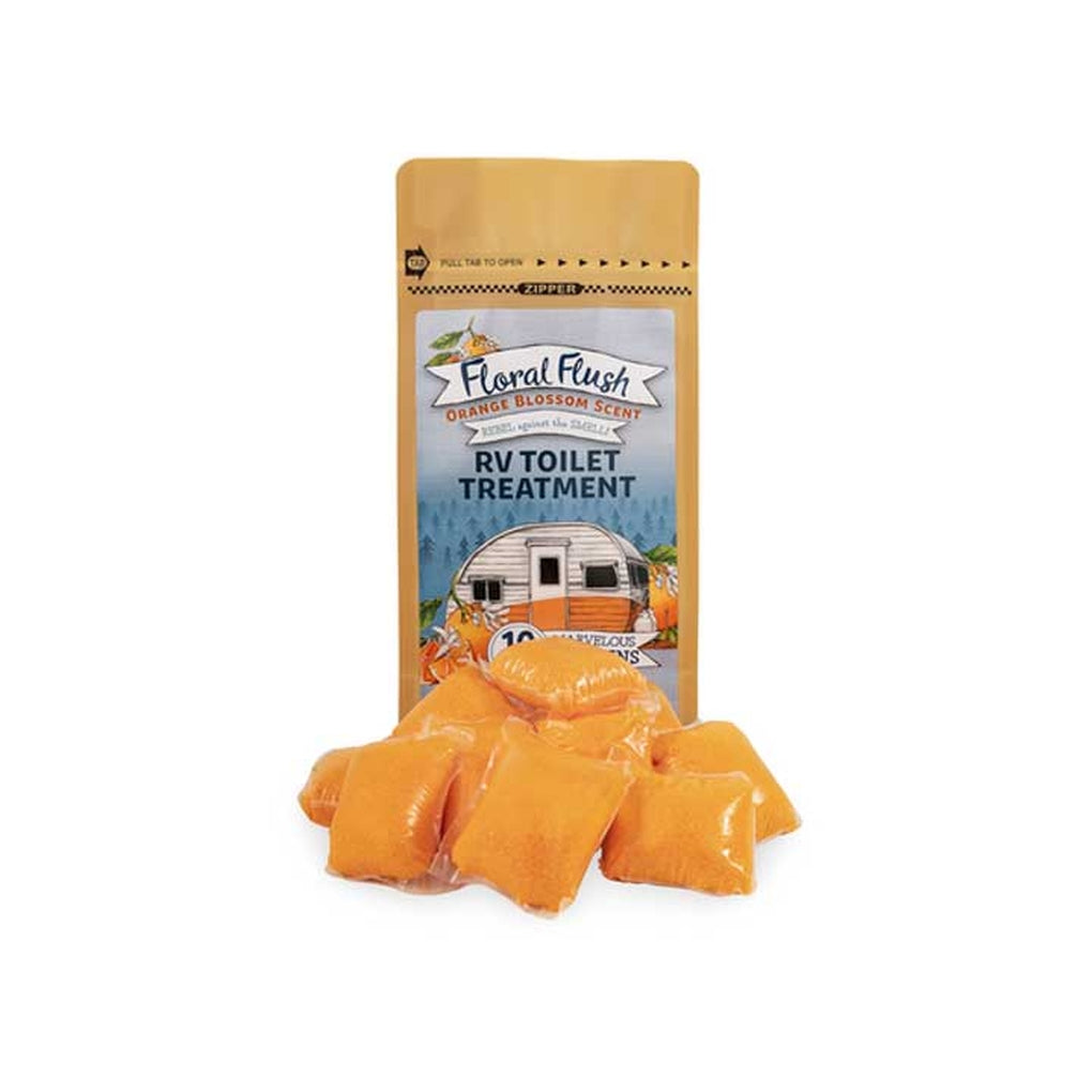 Camco 41491 Floral Flush Orange Blossomdropins 10/Bag