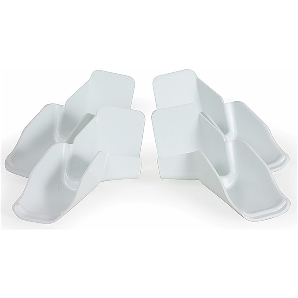Camco 42134 Gutter Spout w/Ext White 4Pk (2 Left/2 Right)