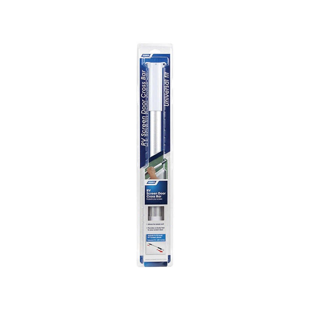 Camco 42186 RV Screen Door Cross Bar White Handles