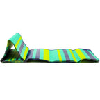 Camco 42806 Handy Mat w/Strapblue/Turquoise/Green Stripes 60In x 78In