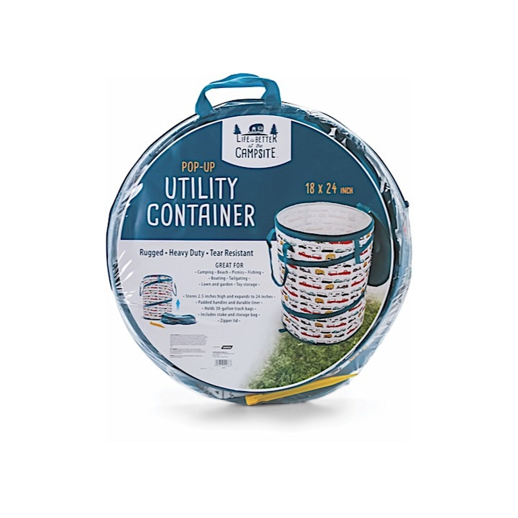 Camco 42986 Popup Utility Container 18In X 24In Life Is Better RV Print