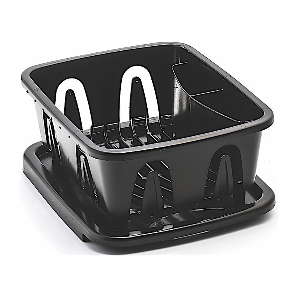 Camco 43512 Mini Dish Drainer & Tray Black