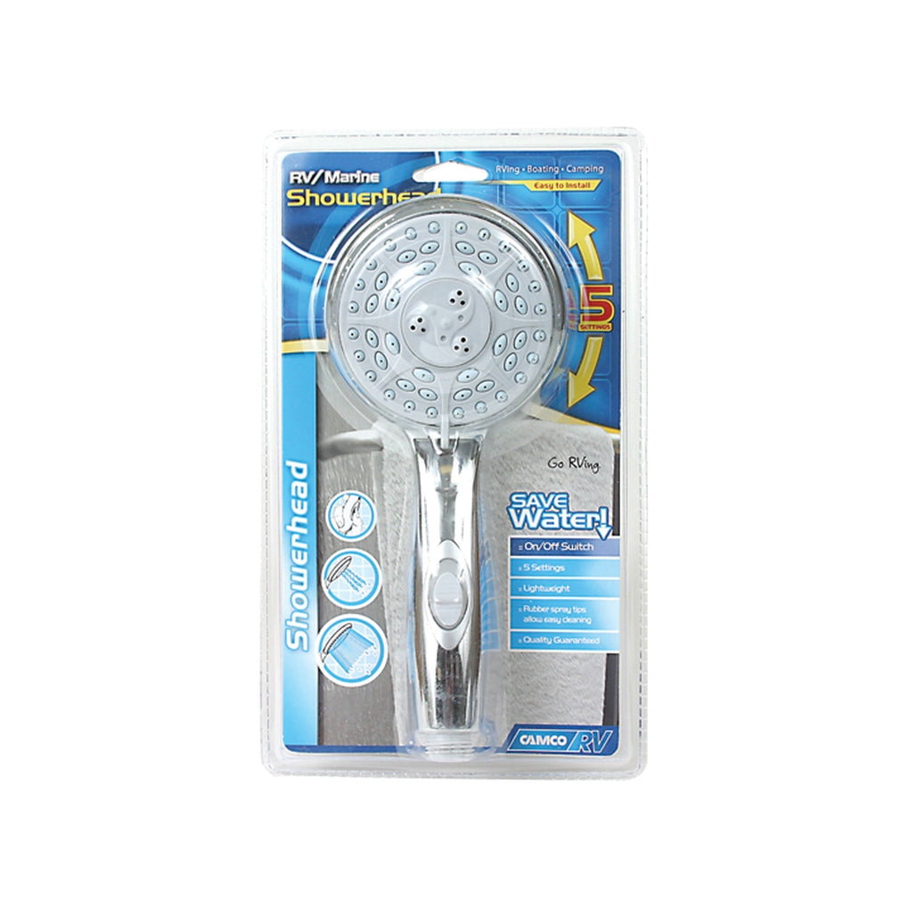 Camco 43710 Shower Head-Chrome w/On/Off SW