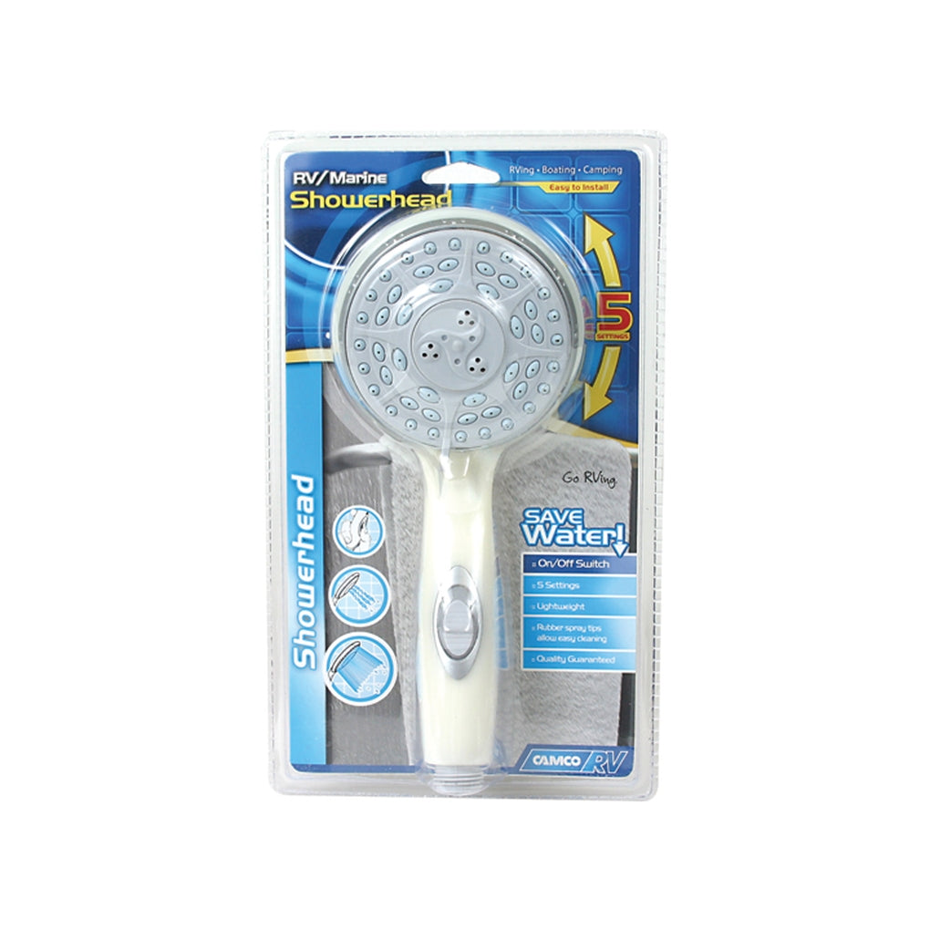 Camco 43712 Shower Head-Off White w/On & Off Switch