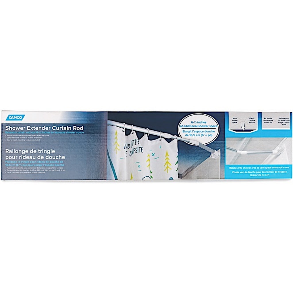 Camco 43764 Shower Extender Curtain Rod