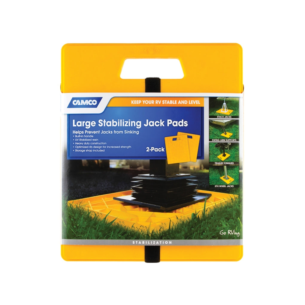 Camco 44541 Stabilizer Jack Pad Large (14.0In x 11.7In pad) 2 Pack