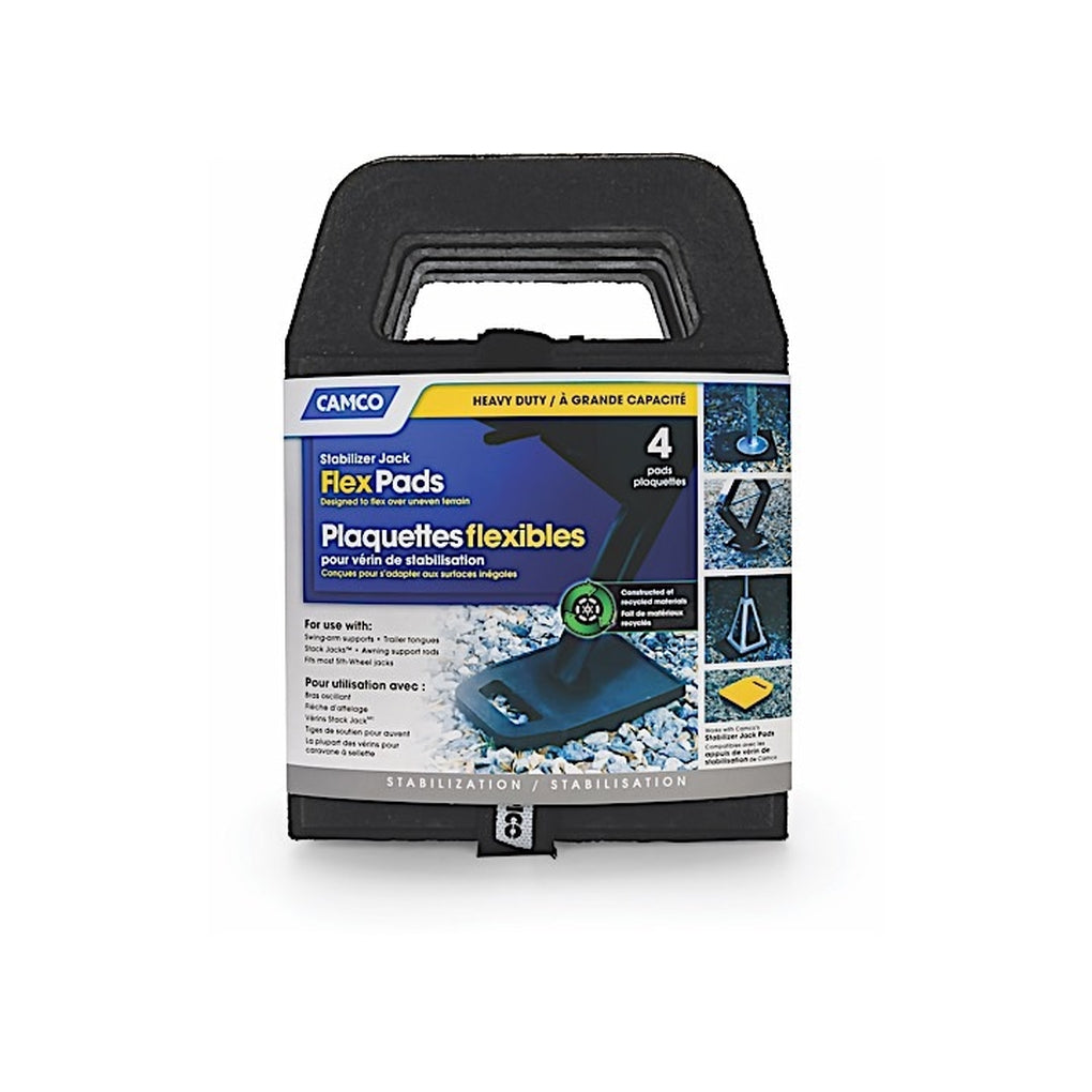 Camco 44591 Stabilizer Jack Flex Pads (6.2Inx6.2Inpad) 4Pack (E/F)