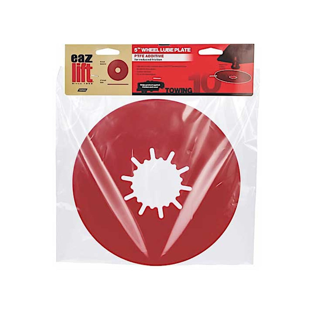 Camco 44668 10In Premium Fifth Wheel Lube Plate Red W/Ptfe (E/F)