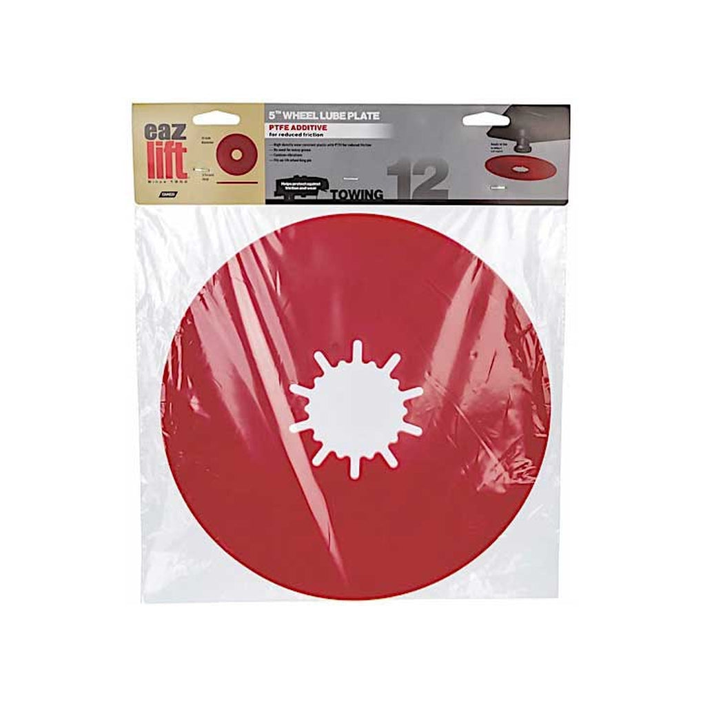 Camco 44678 12In Premium Fifth Wheel Lube Plate Red w/PTFE