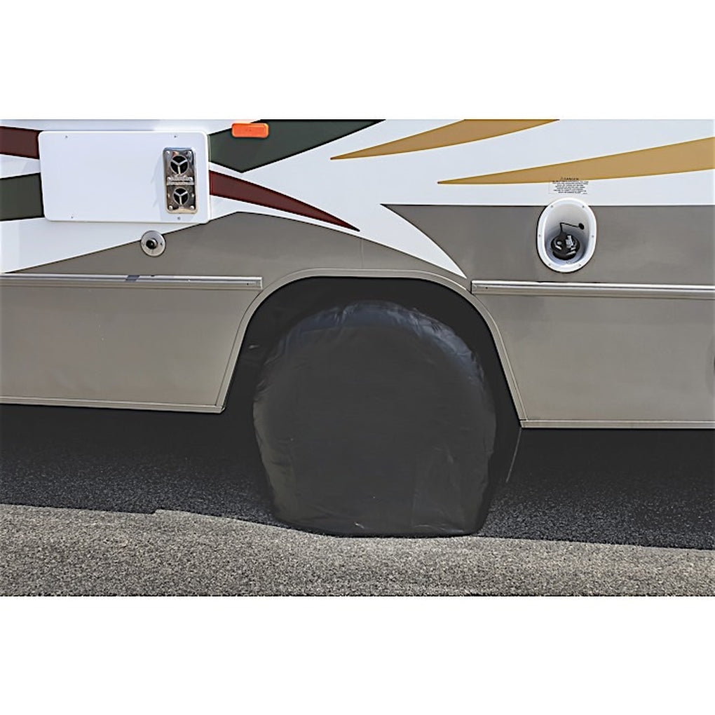 Camco 45246 Wheel & Tire Cover Protector 24-26In Black Vinyl Set Of 2