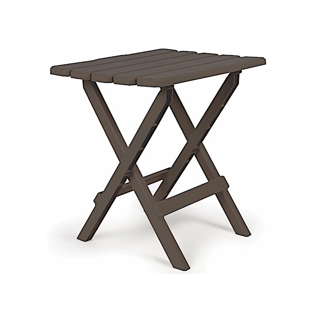 Camco 51886 Table Adirondack Style Quick Folding Plastic Lg Mocha