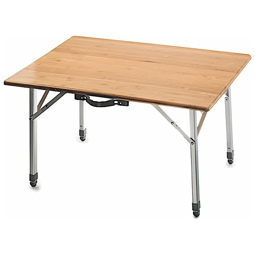 Camco 51893 Bamboo Folding Table W/Aluminum Legsadj(31.4X23.6X18In26Inh)