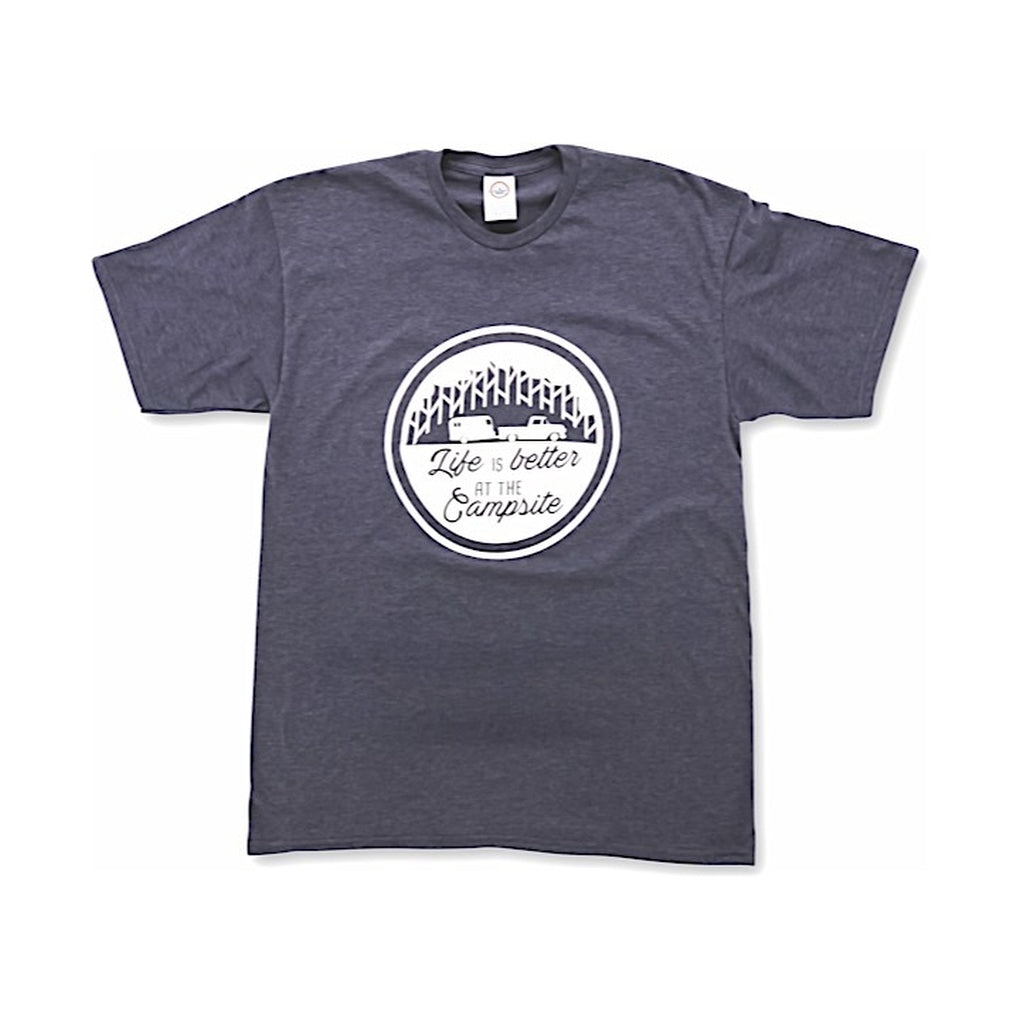Camco 53216 Life Is Better At The Campsite Shirt Navy Xxlarge