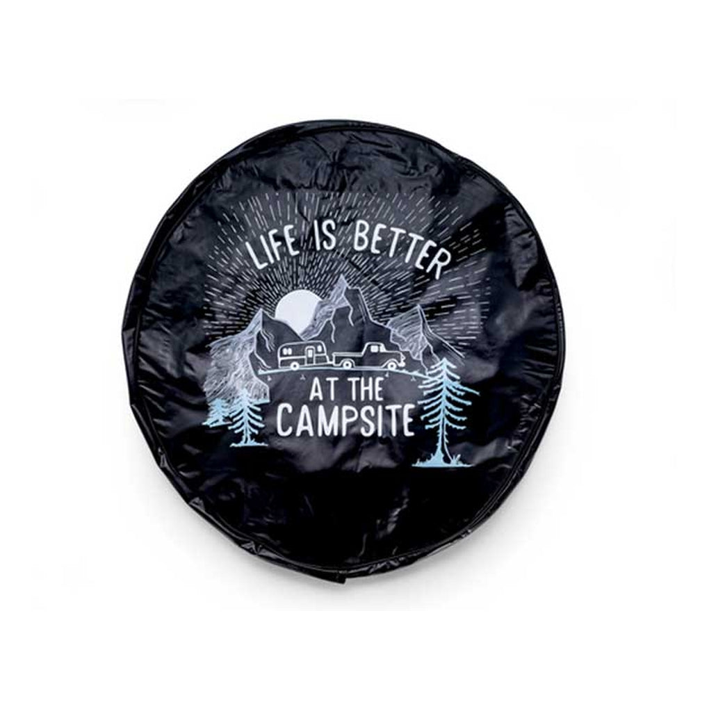 Camco 53290 Libatc Cover Spare Tire J_27In Vinyl Black Sunrise 2Color
