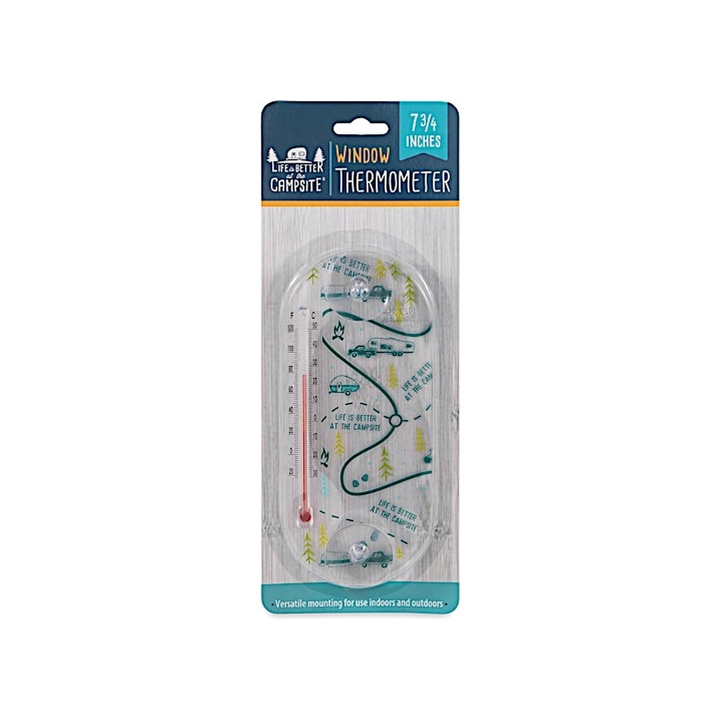 Camco 53367 Life Is Better At The Campsite Window Thermometer Map