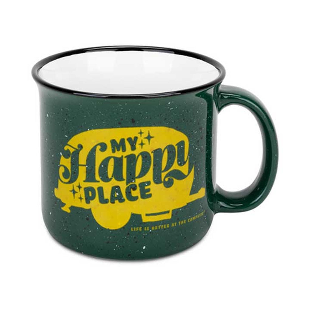 Camco 53471 Libatc Mug Green My Happy Place 14Oz