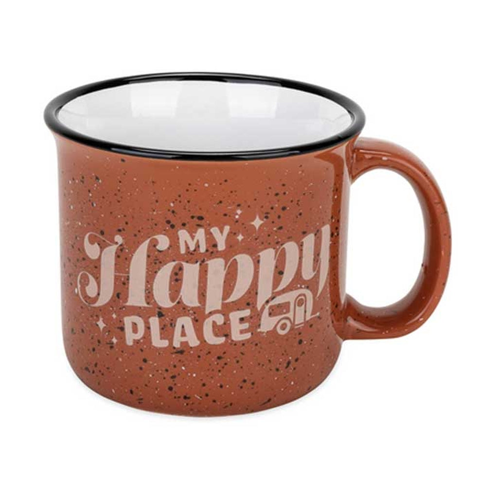 Camco 53472 Libatc Mug Red My Happy Place 14Oz