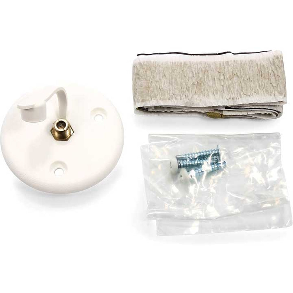 Camco 55033 Coaxial Cable Plate w/Cap Single White