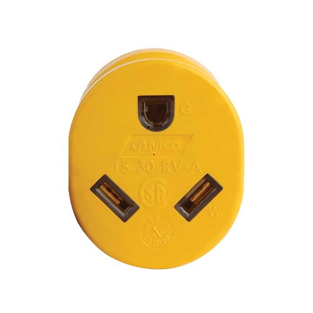 Camco 55222 15M/30F Amp Powergrip Adapter125V/1875W Bulk