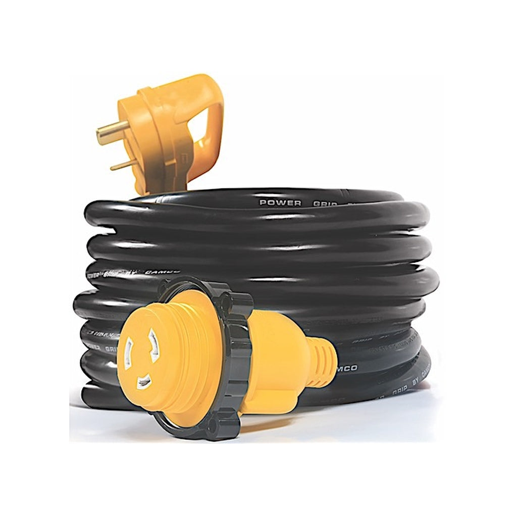 Camco 55501 30M Amp Std/30F Amp Locking Adpt Power Grip Extcord 25Ft
