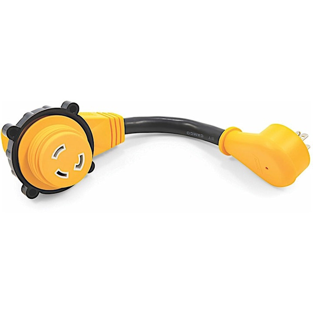 Camco 55636 15Am/30Af Powergrip 12In Dogbone 90M/90F-Locking Adpter