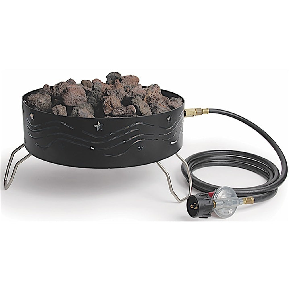 Camco 58041 Campfire Portable w/8Ft Hose and Regulator 14.5In Dia
