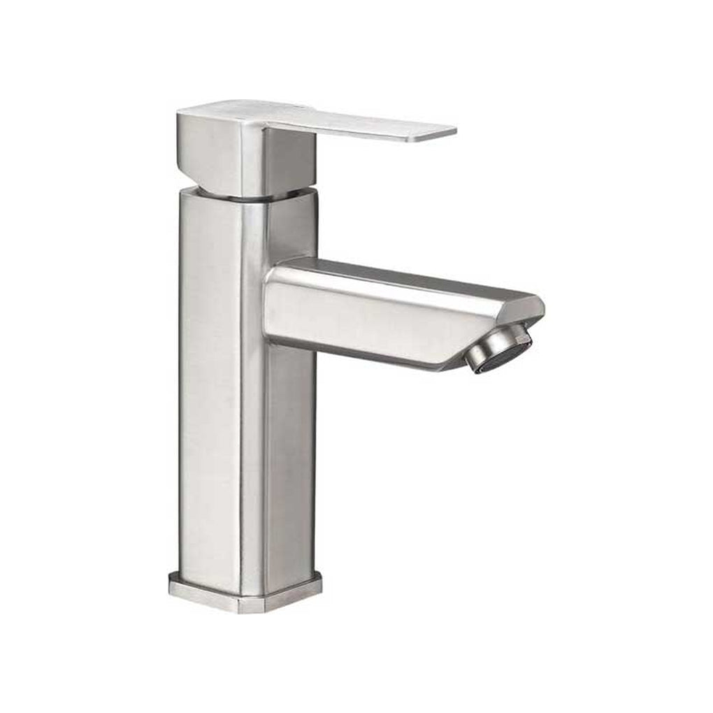 Dura Faucet DF-ML803LQ-SN Modern Angular RV Lavatory Faucet Brushed Satin Nickel