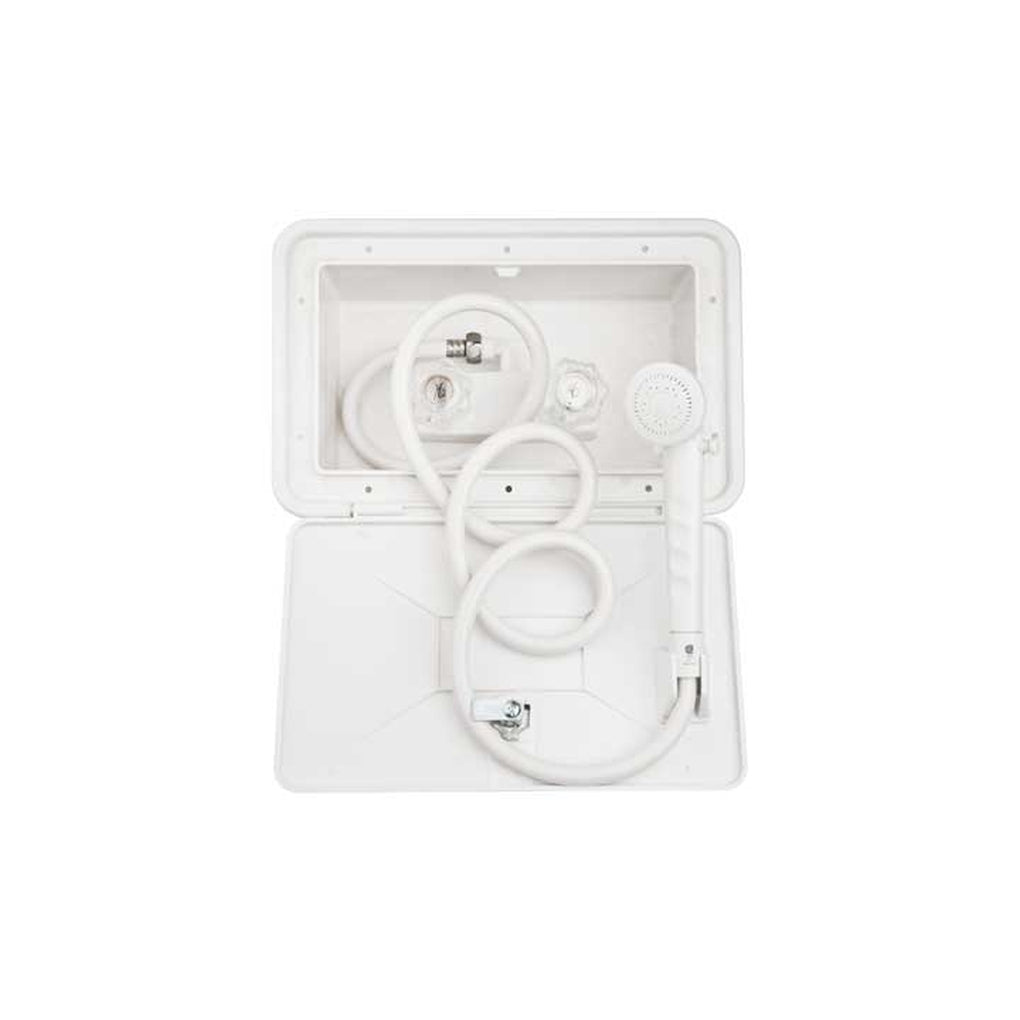 Dura Faucet DF-SA170-WT RV Exterior Shower Box Kit White