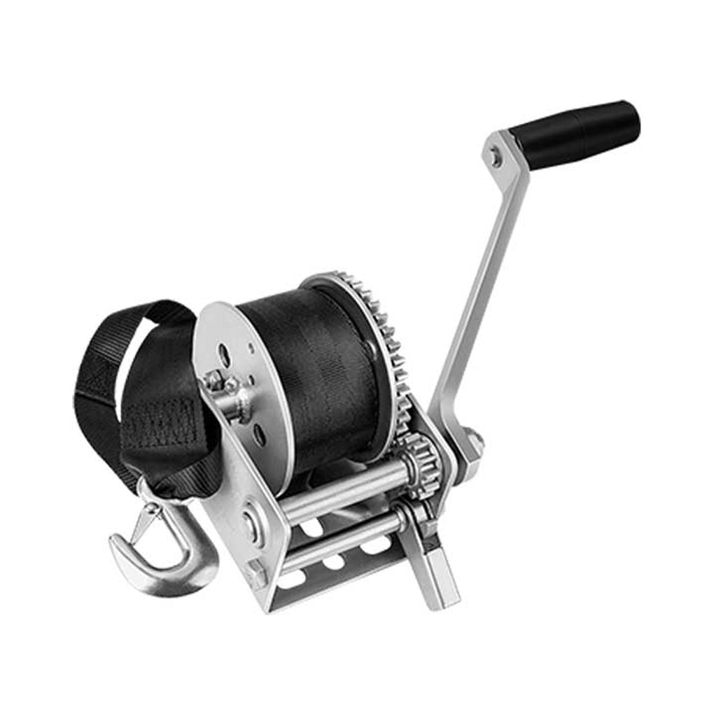 Draw-Tite 142006 Trailer Winch Singlespeed 900Lb Capacity 12Ft Strap Silver